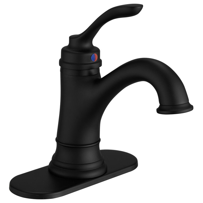 Single Handle Bathroom Faucet, Matte Black
