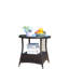 Table basse ronde pour l'extérieur avec 1 table basse en verre trempé transparent