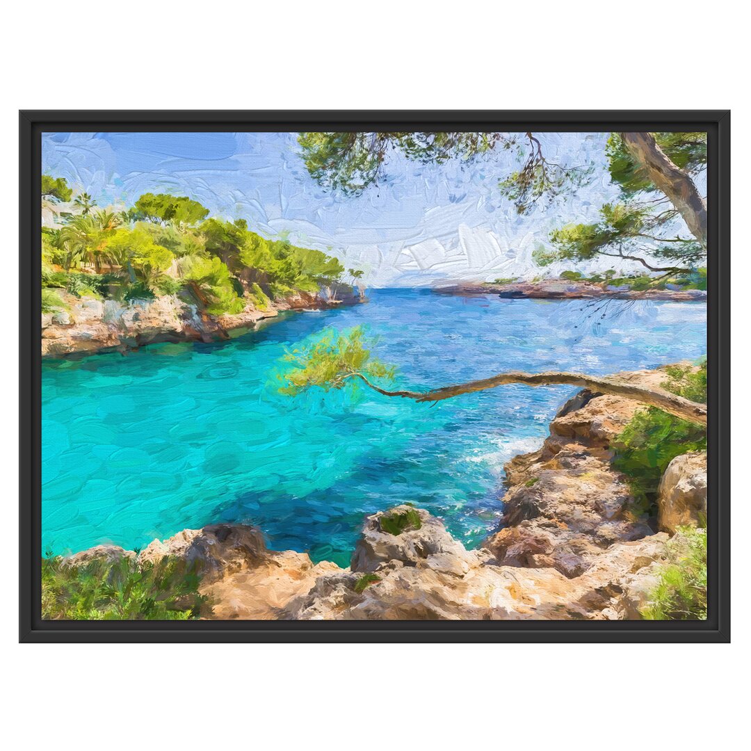 Gerahmtes Wandbild Mallorca Bay Cove