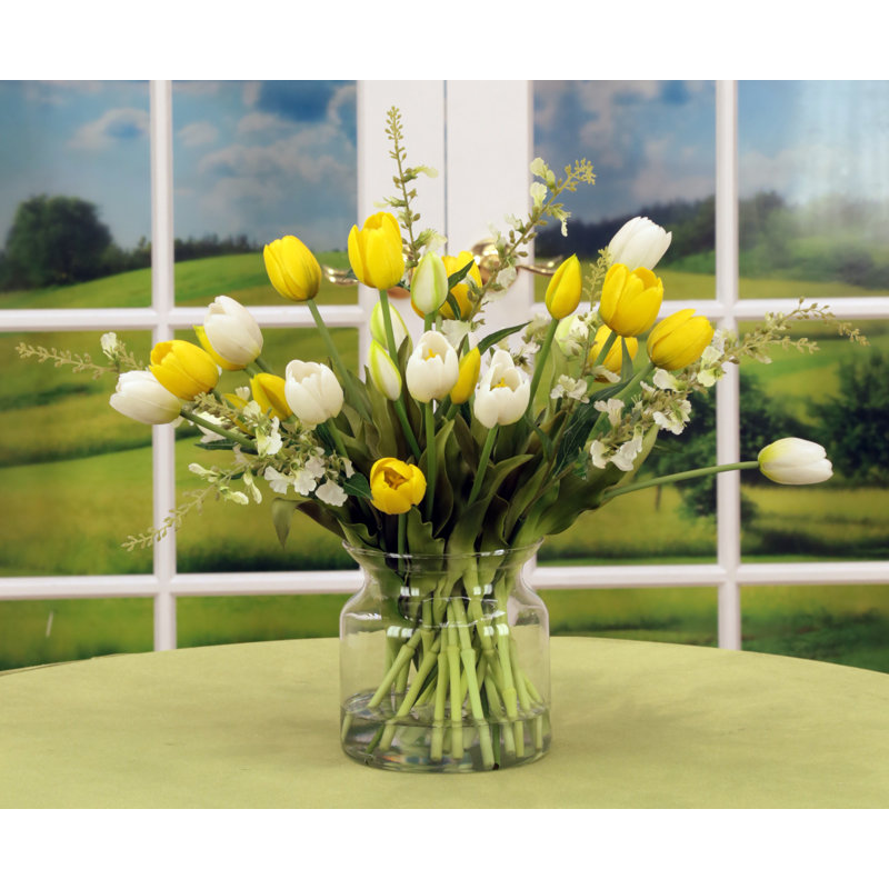 Tulip Jar - 16 Inches, Yellow