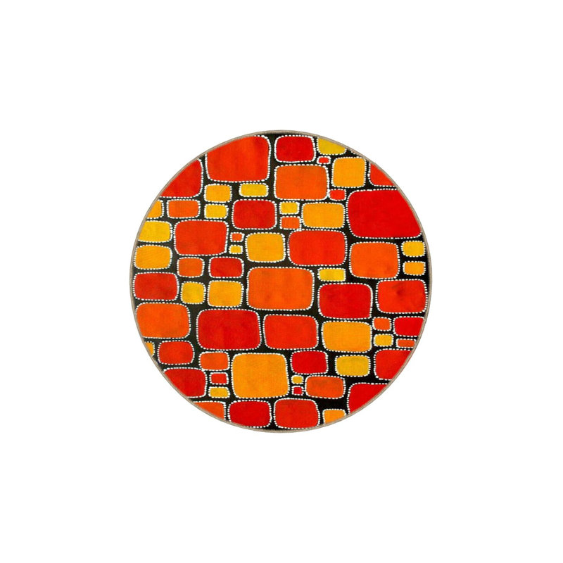 Tapis lavable à motif multicolore à motif multicolore Modern, Sous-tapis rectangulaire de 3 pi 3 po x 4 pi 11 po