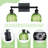 2-Light Black Vanity Light Wall Light Over Mirror With Green Tulip Glass Shade-623034591-623034585-623755093