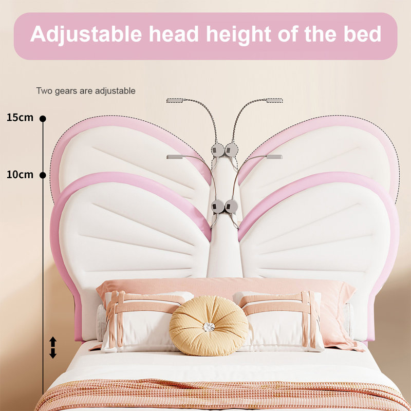 Bed, 120×190cm, Pink