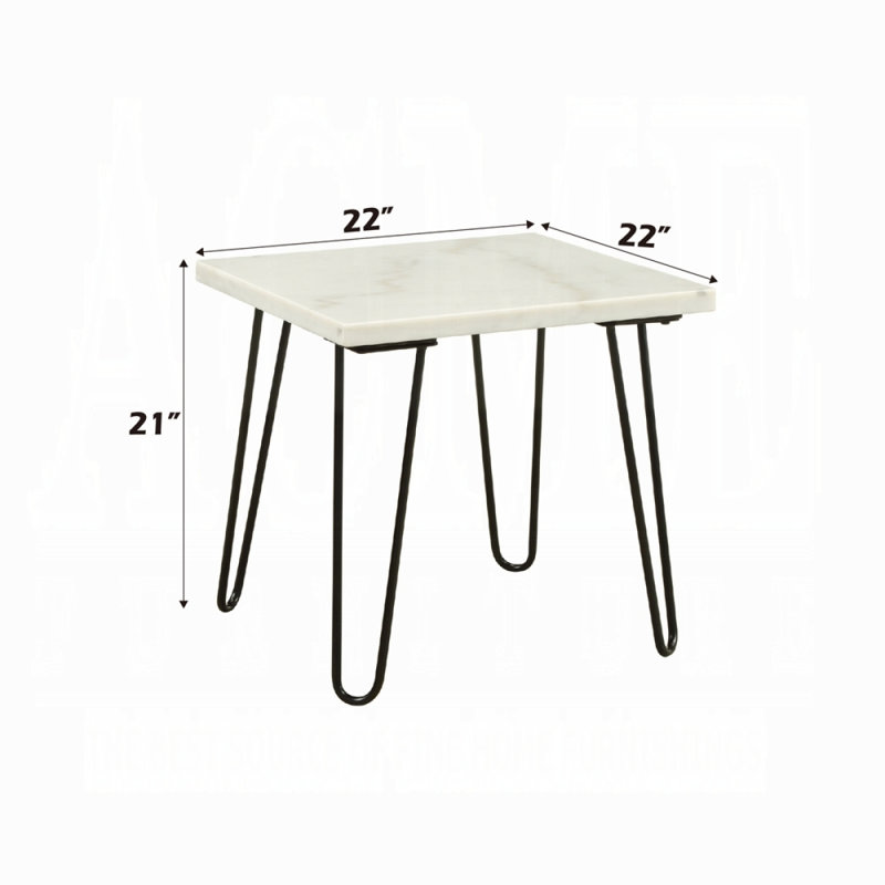 Table de bout en marbre blanc Modern Elegance