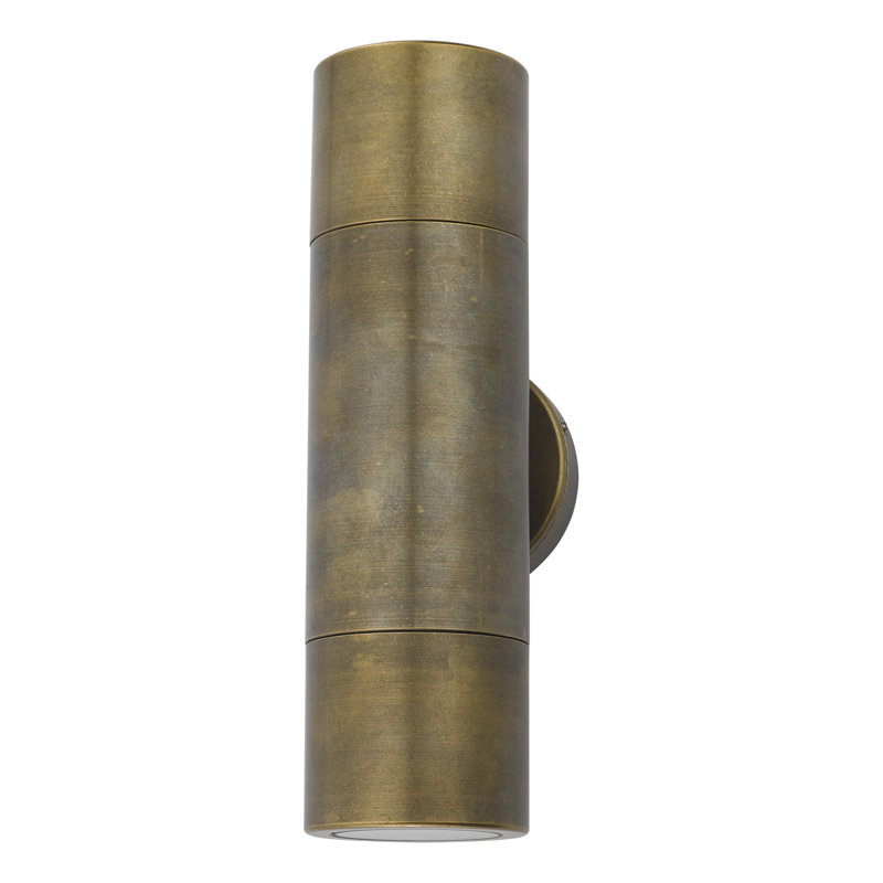 Brihanna Aged Brass 21cm H Integrated LED Outdoor Wall Lantern