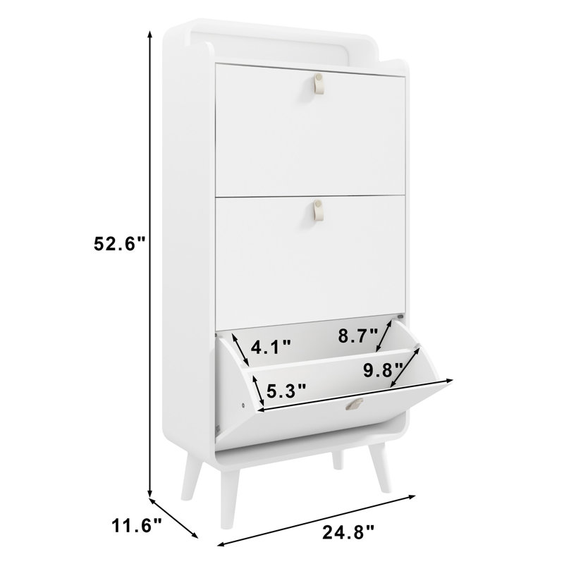 Versatile Shoe Cabinet With Multiple Drawers For Organized Storage