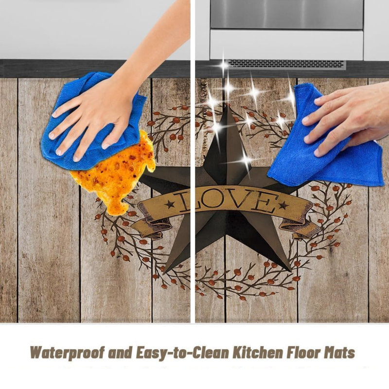 Western Rustic Kitchen Rugs Mat Set
