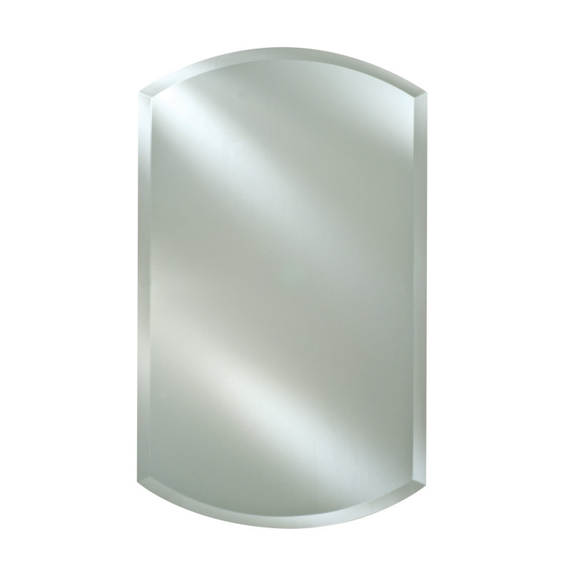 Hythe Glass Wall Mirror, 38" H x 24" W, Polished Nickel