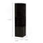 Armoire de coin Syrah, huit casiers à bouteilles, double porte, deux tablettes ouvertes - noir-960630389