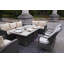8 Piece Rattan Sofa Seating Group with Mixed Beige & Gray Cushions