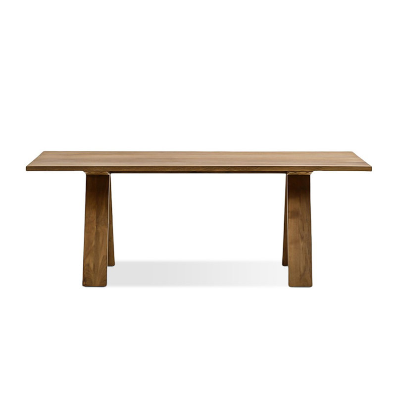 Modern Burlywood Rectangular Solid Wood Dining Table, 29.53"H x 70.87"L x 31.5"W