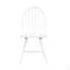 Ensemble de 2 chaises d'appoint blanches au fini blanc, style maison de campagne