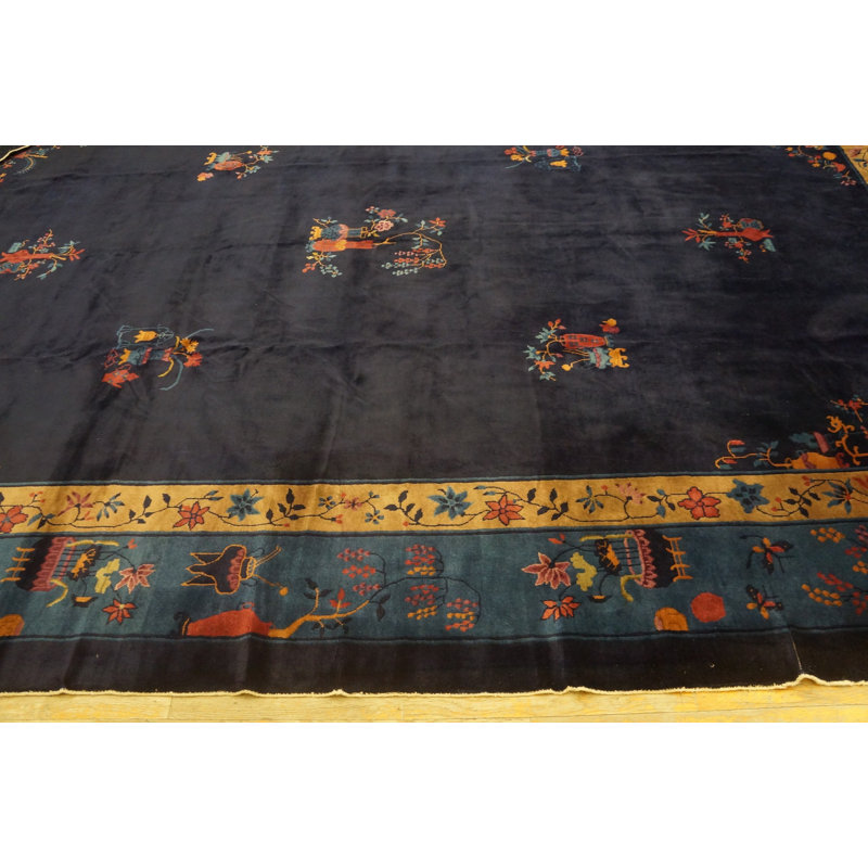 Antique Wool - Manchester Blue Hand Knotted Pile Rug