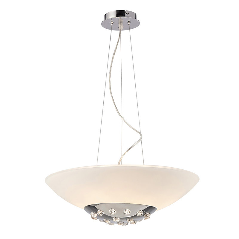 6 - Light Bowl Pendant, Polished Chrome