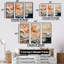 Ensemble abstrait d'art mural, décoration murale moderne - composition abstraite harmonie-370497313-370497315