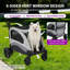 Poussette pour chien de 160 lb pour les grandes races - Chariot pliant robuste pour animaux de compagnie, roues à 360 °, filet respirant-128745049