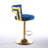 Wardat Set of 2 Bar Chair with Golden Iron Tube Legs-610765586