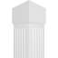 Colonne en PVC cannelée, carrée et couronnée Craftsman Classic-36091007-118304420