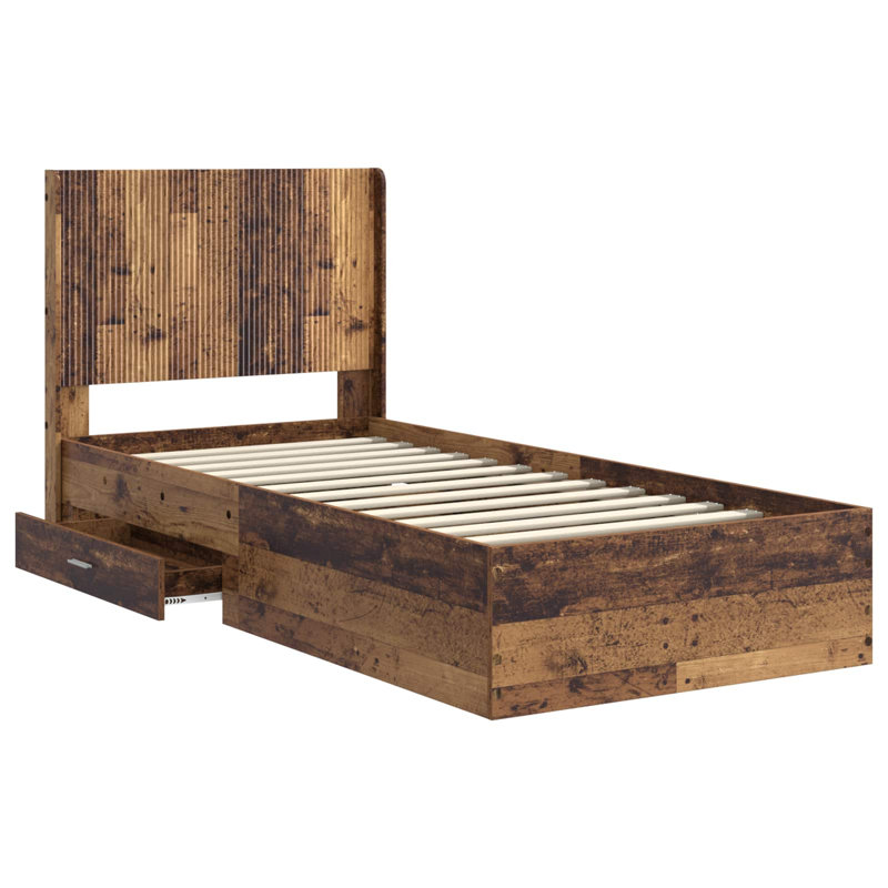 Bed Frame, Single (3'), Old Wood