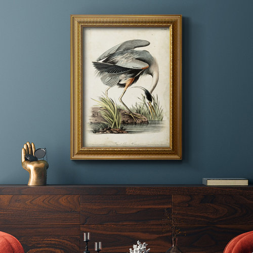 Beachcrest Home Great Blue Heron Framed On Canvas Painting & Reviews ...