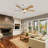 52 Inch Modern Ceiling Fan With 22W LED Light And Remote Control 5 ABS Blades For Living Room-2141179056