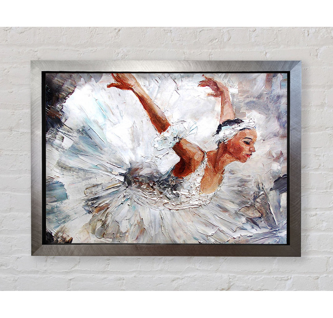 Hortence White Ballerina 2 Gerahmter Druck Wandkunst