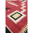 Tuscany Geometric Handmade Flatweave Rectangle 6'3" x 8'10" Wool Area Rug in Red/Black/Beige