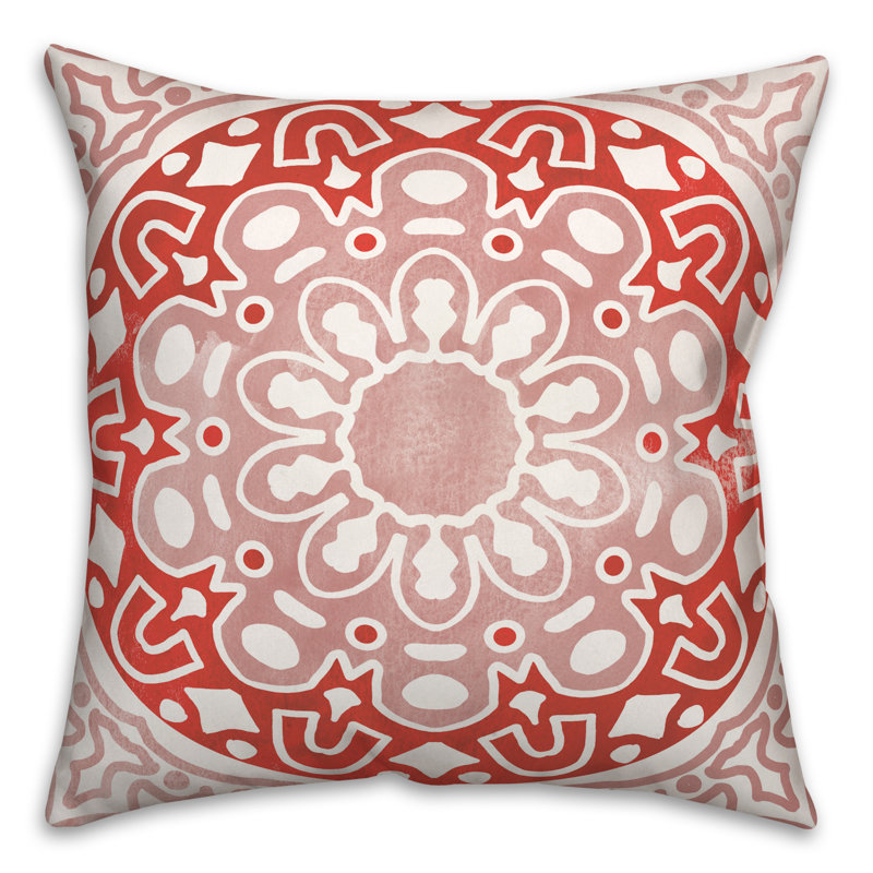 Outdoor Square Pillow Cover & Insert, Red