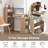 48 Inch Computer Desk with Bookshelf 3-in-1 Home office Desk with 4-Tier Bookcase & CPU Stand Space-saving Reversible Writing Desk-1178284693