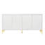 Buffet moderne à 4 portes avec surface sculptée créative-814749261