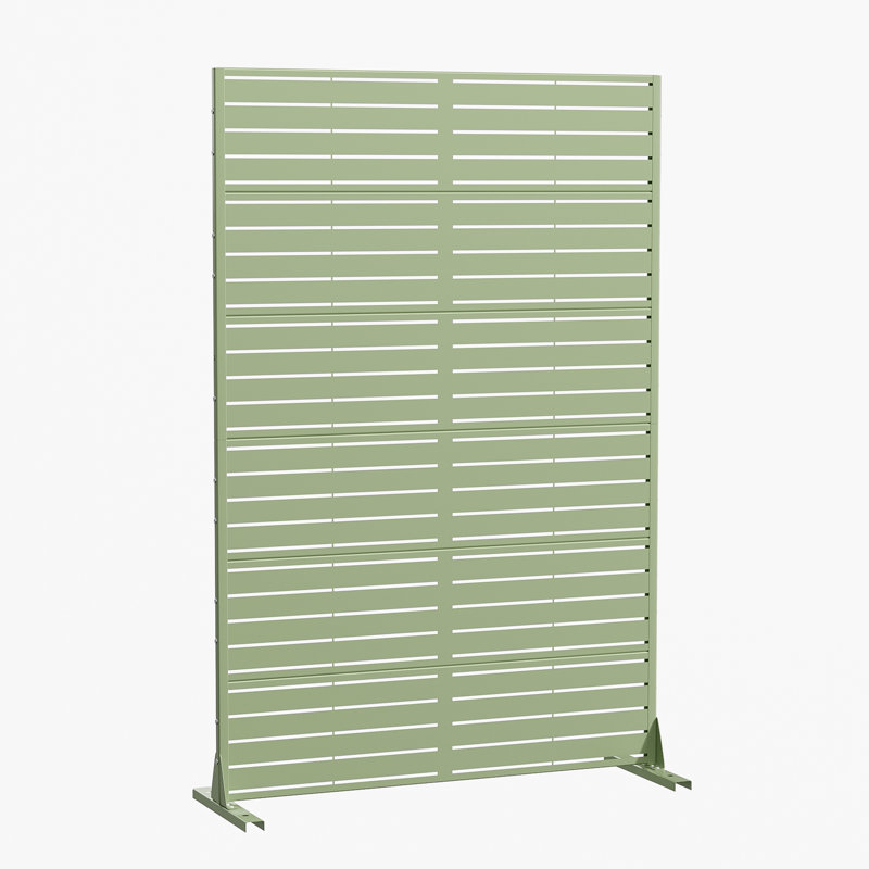 72" Metal Outdoor Privacy Screen, 72" H x 47" W x 16" D, Mauve