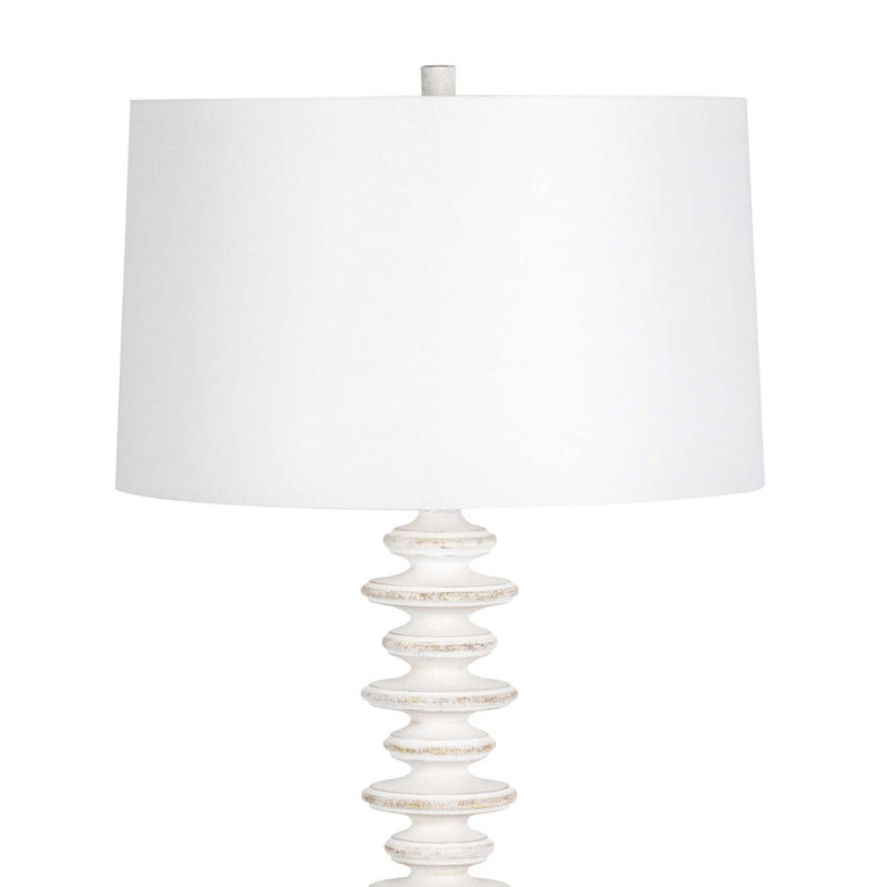 Fishbone Buffet Table Lamp (White)