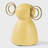 Handcrafted Papier-Mache Winter Bear Figurine, Yellow