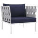 Modway Harmony 5 Piece Outdoor Patio Aluminum Sectional Sofa Set