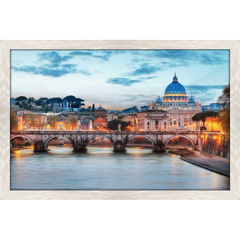 «Rome I», reproduction de photo encadrée, H 21,5 po x l 27,5 po x P 0,75 po, Cadre crème délavé