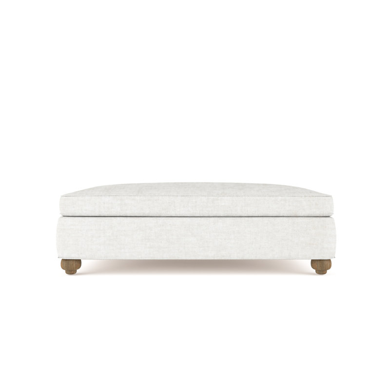Repose-pieds de table Leroy, Velours écrasé albâtre, Ébène