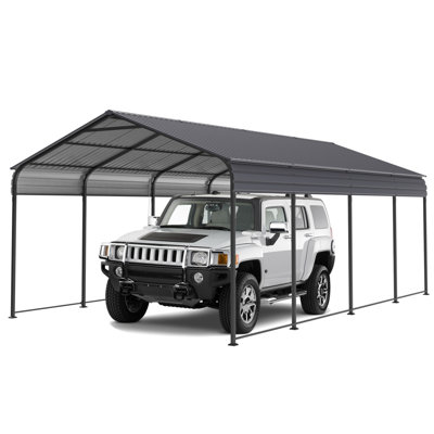 12X 20 Ft Heavy Duty Carport,Galvanized Steel Patio Gazebo