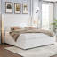 Lit de rangement rembourré avec tête de lit à oreilles, très grand, blanc-2096929604-2096929605