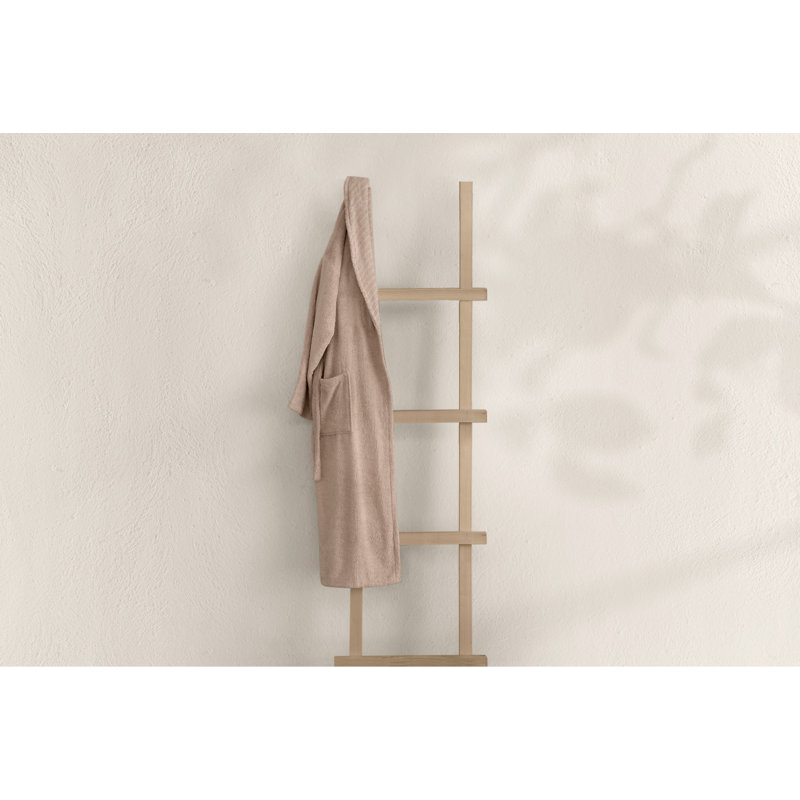 Peignoir 100% coton mi-mollet avec poches, G / TG, Rose