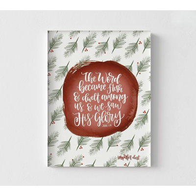 Word Became Flesh, Framed John 1:14 Print, Extra Large Bible Verse Wall Art, Small Reading Room Wall Art, Prayer Gift Idea Poster