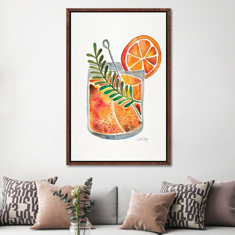 Blood Orange Tequila Sunrise by Cat Coquillette - Gallery-Wrapped Canvas Giclée on Canvas, Classic Wood Framed