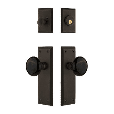 Nostalgic Warehouse New York Entry Set with Porcelain Knob
