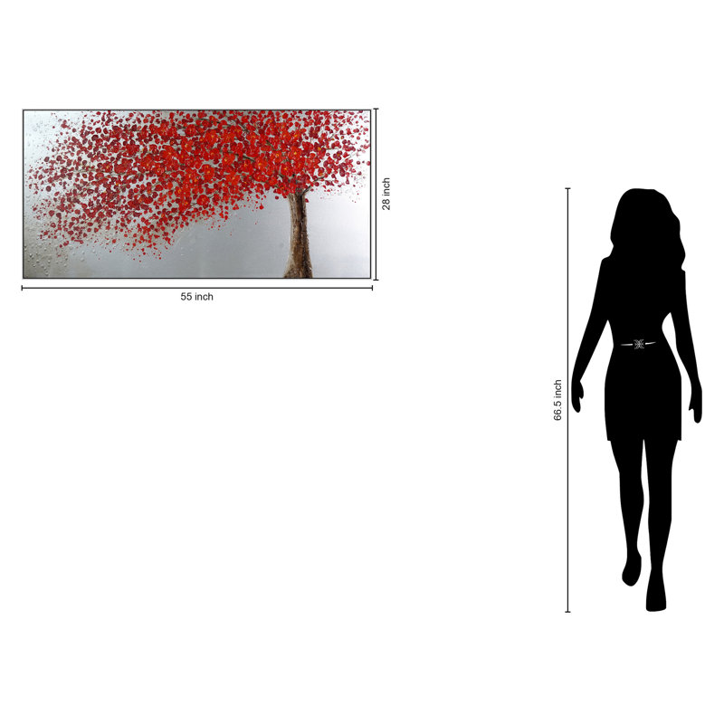 Art mural en toile Crimson Blossom