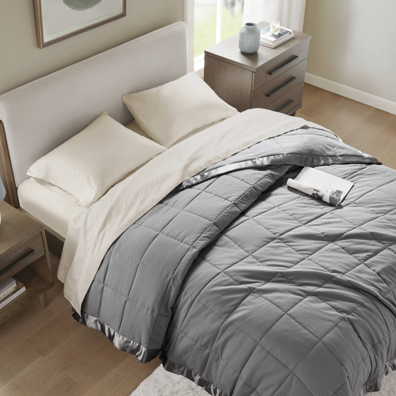 Couverture en duvet synthétique Windom, Simple, Gris anthracite