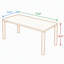 Ensemble de salle à manger de style milieu du siècle 7 pièces pour 6 personnes, table en hévéa et noyer de 178 cm avec 6 chaises rembourrées, revêtement en tissu beige