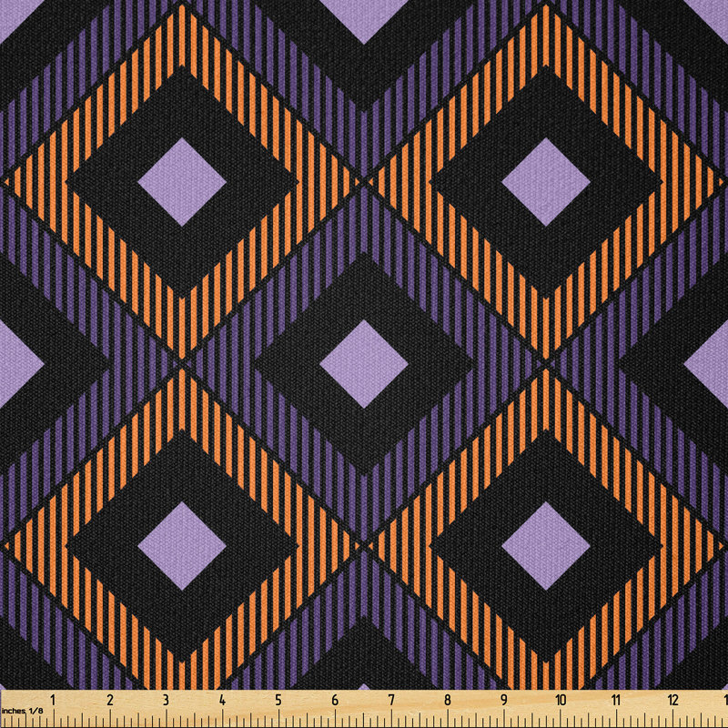 Diamond Hatching Lines Fabric