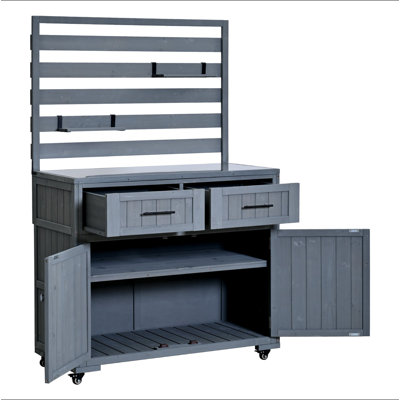 Chariot de cuisine pour îlot de cuisine en bois massif 64,9 po H 64 po