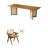 Solid Wood Brown Rectangular Dining Table Sets-110393414