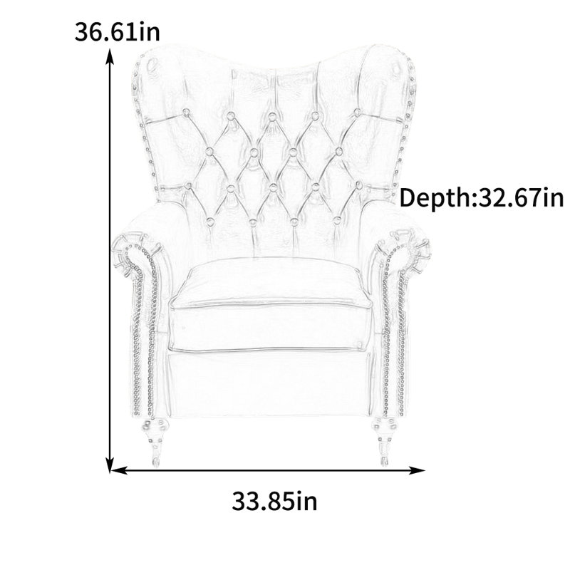 Fauteuil inclinable en similicuir Luray