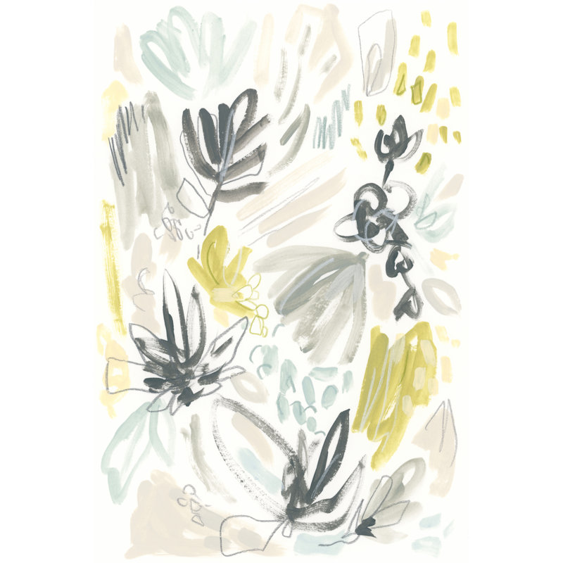 Brush Bloom Jumble I by June Erica Vess - Wrapped Canvas Print, 46cm H x 30cm W